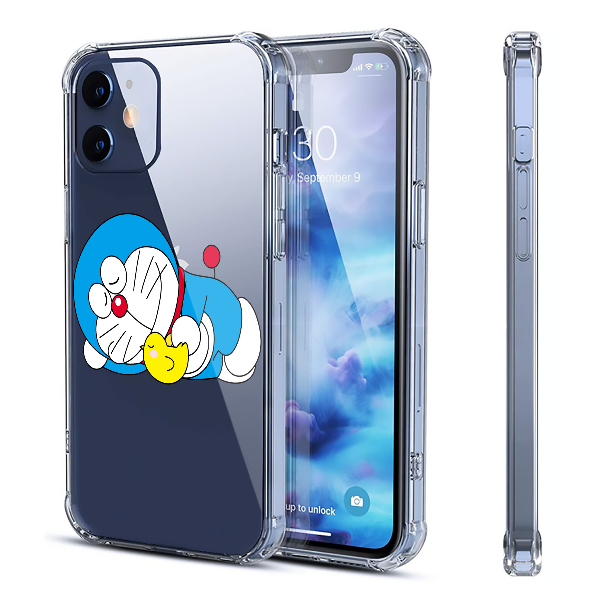 （画像用） ドラえもん Doraemon 【iPhone 12シリーズ対応】透明スマホケース（クリアソフトケース）